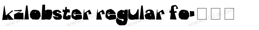 kzlobster regular fo字体转换